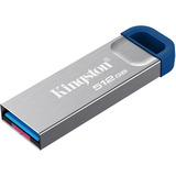 Kingston DataTraveler Kyson 512 GB, Lápiz USB plateado/Azul