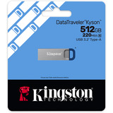 Kingston DataTraveler Kyson 512 GB, Lápiz USB plateado/Azul
