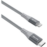 Nevox 1885 cable de conector Lightning 1 m Gris, Plata plateado/Gris, 1 m, Lightning, USB C, Macho, Macho, Gris, Plata