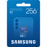 Samsung T7 microSDXC 256 GB, Tarjeta de memoria azul