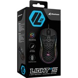 Sharkoon Light² S ratón Ambidextro USB tipo A Óptico 6200 DPI, Ratones para gaming negro, Ambidextro, Óptico, USB tipo A, 6200 DPI, Negro