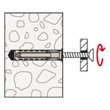 fischer Tacos SX Plus 12x60 en cubo, Pasador gris claro