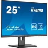 iiyama ProLite XUB2595WSU-B5 pantalla para PC 63,5 cm (25") 1920 x 1200 Pixeles WUXGA LED Negro, Monitor LED negro, 63,5 cm (25"), 1920 x 1200 Pixeles, WUXGA, LED, 4 ms, Negro
