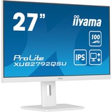 iiyama ProLite XUB2792QSU-W6 pantalla para PC 68,6 cm (27") 2560 x 1440 Pixeles Quad HD LED Blanco, Monitor LED blanco (mate), 68,6 cm (27"), 2560 x 1440 Pixeles, Quad HD, LED, 0,4 ms, Blanco