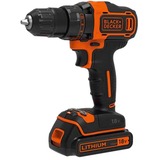 BLACK+DECKER BDCDD186K Taladro de pistola Ión de litio 1.5Ah Negro, Naranja taladro combinado inalámbrico, Taladro/destornillador negro/Naranja, Taladro de pistola, perforacion, Negro, Naranja, 2,5 cm, 1 cm, 360 RPM