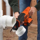 BLACK+DECKER BDCR18 Negro, Naranja, Sierra de sable naranja/Negro, Negro, Naranja, 2,2 cm, 79,5 dB, 90,5 dB, Batería, Ión de litio