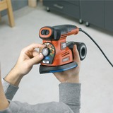 BLACK+DECKER KA280K Lijadora orbital 13000 RPM, Lijadora múltiple naranja/Negro, Lijadora orbital, 8500 RPM, 13000 RPM, 2 mm, 1 mm, Corriente alterna