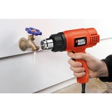 BLACK+DECKER KX1650 740l/min 1750W Rojo pistola de calor eléctrica, Decapador por aire caliente naranja, 740 l/min, 460 - 600 °C, 570 l/min, Rojo, Corriente alterna, 1750 W