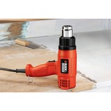 BLACK+DECKER KX1650 740l/min 1750W Rojo pistola de calor eléctrica, Decapador por aire caliente naranja, 740 l/min, 460 - 600 °C, 570 l/min, Rojo, Corriente alterna, 1750 W