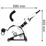 Bosch 0 601 368 703 ranurador de pared 23 cm 5000 RPM 2400 W, Esamblaje con galleta azul, Sobrecarga, Negro, Azul, Plata, 23 cm, 5000 RPM, 2 cm, 6,5 cm