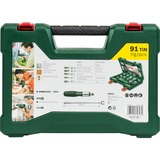Bosch 2 607 017 195 broca Juego de brocas 91 pieza(s), Conjuntos de brocas & puntas verde, Taladro, Juego de brocas, Metal, Piedra, Madera, 1,8 kg, 91 pieza(s), Phillips, Pozidriv, Torx