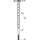 Bosch 2 608 586 774 broca 1 pieza(s), Taladro Martillo perforador, 2,2 cm, 1320 mm, 120 cm, SDS Max, Acero inoxidable