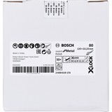 Bosch Disco abrasivo de fibra X-LOCK R444 Expert para metal, Ø 125mm, K80, Rueda de esmeril 