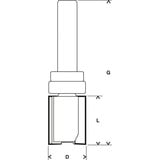 Bosch Fresa de recorte Expert para laminado de madera, Ø 16mm Fresa enrasadora o Fresa de enrasar, 6,8 cm, 2,54 cm, 1,27 cm, 8 mm, 1 pieza(s)