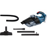 Bosch GAS 18V-1 Professional Sin bolsa Negro, Azul, Rojo, Translúcido, Aspiradora de mano azul/Negro, Secar, Filtrado, 600 l/min, Sin bolsa, 0,7 L, Negro, Azul, Rojo, Translúcido