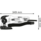 Bosch GET 55-125 Professional Lijadora rotorbital 7800 RPM 15600 OPM Negro, Azul 550 W, Lijadora orbital azul/Negro, Lijadora rotorbital, Velcro, Negro, Azul, 3300 RPM, 7800 RPM, 6600 OPM