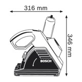 Bosch GNF 35 CA 15 cm 9300 RPM 1400 W, Esamblaje con galleta azul, Sobrecarga, Negro, Azul, 15 cm, 9300 RPM, 3,5 cm, 3 mm