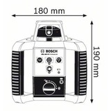 Bosch GRL 300 HV Professional Nivel giratorio 300 m 635 nm (< 1 mW), Láser rotativo azul, 300 m, 0,1 mm/m, 5°, 600 RPM, Rojo, 3R