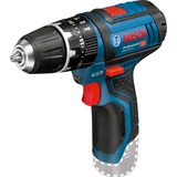 Bosch GSB 12V-15 Professional 1300 RPM Negro, Azul, Martillo atornillador azul/Negro, Destornillador de impacto, Mango de pistola, Negro, Azul, Sobrecalentamiento, Sobrecarga, 1300 RPM, 380 RPM