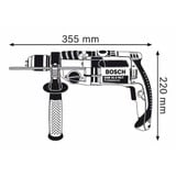 Bosch GSB 21-2 RCT 3000 RPM Sin llave 2,9 kg, Taladradora de impacto azul/Negro, Taladro de pistola, Sin llave, 1,3 cm, 3000 RPM, 4 cm, 1,6 cm