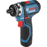 Bosch GSR 12V-15 FC Professional, Destornillador azul/Negro, Taladro de pistola, Sin llave, Negro, Azul, 1 cm, 1300 RPM, 3 cm