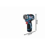 Bosch GSR 12V-35 FC Professional 1750 RPM 590 g, Taladro/destornillador azul/Negro, Taladro de pistola, 1 cm, 1750 RPM, 3,2 cm, 1 cm, 0,8 mm