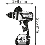 Bosch GSR 18V-110 C Professional 2100 RPM, Taladro/destornillador azul/Negro, Taladro de pistola, Sin escobillas, 1,3 cm, 2100 RPM, 8,2 cm, 1,3 cm