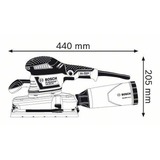 Bosch GSS 280 AVE Professional Lijadora orbital 11000 RPM 22000 OPM azul, Lijadora orbital, Abrazadera/Velcro, 11000 RPM, 16000 OPM, 22000 OPM, 2,4 mm