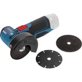 Bosch GWS 10,8-76 V-EC 19500RPM 10.8VNegro, Azul, Rojo amoladora de ángulo inalámbrica, Amoladora angular azul, Sin baterías ni cargador