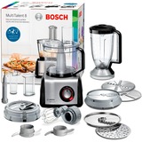 Bosch MC812M865 robot de cocina 1250 W 3,9 L Negro, Acero inoxidable negro/Acero fino cepillado, 3,9 L, Negro, Acero inoxidable, Giratorio, Batir, Mezcla, Picar, Corte, Mezcla, Puré, CE, EAC, VDE, Plástico