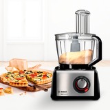 Bosch MC812M865 robot de cocina 1250 W 3,9 L Negro, Acero inoxidable negro/Acero fino cepillado, 3,9 L, Negro, Acero inoxidable, Giratorio, Batir, Mezcla, Picar, Corte, Mezcla, Puré, CE, EAC, VDE, Plástico
