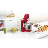 Bosch MUM58720 robot de cocina 1000 W 3,9 L Gris, Rojo, Acero inoxidable rojo/Plateado, 3,9 L, Gris, Rojo, Acero inoxidable, 1,1 m, 220 - 240 V, 50 - 60 Hz, Acero inoxidable