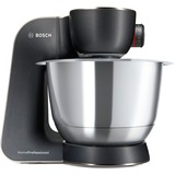 Bosch MUM59N26DE robot de cocina 1000 W 3,9 L Acero inoxidable negro, 3,9 L, Acero inoxidable, Botones, 4 discos, Acero inoxidable, 1000 W