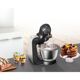 Bosch MUM59N26DE robot de cocina 1000 W 3,9 L Acero inoxidable negro, 3,9 L, Acero inoxidable, Botones, 4 discos, Acero inoxidable, 1000 W