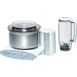 Bosch MUM6N21 robot de cocina 1000 W 2 L Acero inoxidable, Blanco blanco/Plateado, 2 L, Acero inoxidable, Blanco, 1,2 m, 4 L, Plástico, Plástico, Acero inoxidable