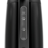 Bosch TWK3P423 tetera eléctrica 1,7 L 2400 W Negro, Hervidor de agua negro, 1,7 L, 2400 W, Negro, Acero inoxidable, Indicador de nivel de agua, Sin cables