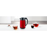 Bosch TWK3P424 tetera eléctrica 1,7 L 2400 W Gris, Rojo, Hervidor de agua rojo/Gris, 1,7 L, 2400 W, Gris, Rojo, Acero inoxidable, Indicador de nivel de agua, Protección contra sobrecalentamiento