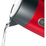 Bosch TWK4P434 tetera eléctrica 1,7 L 2400 W Negro, Rojo, Hervidor de agua rojo/Gris, 1,7 L, 2400 W, Negro, Rojo, Acero inoxidable, Indicador de nivel de agua, Protección contra sobrecalentamiento