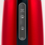Bosch TWK4P434 tetera eléctrica 1,7 L 2400 W Negro, Rojo, Hervidor de agua rojo/Gris, 1,7 L, 2400 W, Negro, Rojo, Acero inoxidable, Indicador de nivel de agua, Protección contra sobrecalentamiento