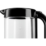 Bosch TWK70B03 tetera eléctrica 1,7 L 2400 W Negro, Transparente, Hervidor de agua negro, 1,7 L, 2400 W, Negro, Transparente, Vidrio, Indicador de nivel de agua, Protección contra sobrecalentamiento