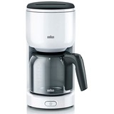 Braun KF 3120 PurEase, Cafetera de filtro blanco, 1000 W, Blanco