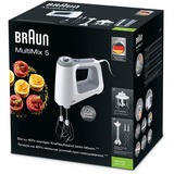 Braun MultiMix 5 HM 5137 Batidora de mano 750 W Gris, Blanco blanco/Gris, Batidora de mano, Gris, Blanco, Batir, Amasar, Mezcla, Botones, Giratorio, 0,5 L, Acero inoxidable