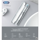 Braun Pulsonic Slim Luxe 4500 Adulto Cepillo dental sónico Platino, Cepillo de dientes eléctrico platino, Adulto, Cepillo dental sónico, Cuidados diarios, Sensible, Blanqueador, 62000 movimientos por minuto, Platino, 2 min