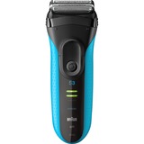 Braun Series 3 ProSkin 3045s Máquina de afeitar de láminas Recortadora Negro, Azul negro/Azul, Máquina de afeitar de láminas, 2 SensoFoil, 1 Middle Trimmer, Negro, Azul, LED, Batería, Níquel-metal hidruro (NiMH)