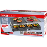Clatronic RG 3518 Negro 1400 W, Raclette negro/Acero fino, 1400 W, 220-240 V, 50 - 60 Hz, 4,85 kg, 8 pieza(s)