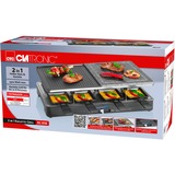 Clatronic RG 3518 Negro 1400 W, Raclette negro/Acero fino, 1400 W, 220-240 V, 50 - 60 Hz, 4,85 kg, 8 pieza(s)