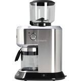 DeLonghi Dedica Plata, Molinillo de café plateado/Negro, Molinillo, 350 g, Fresa cónica, Acero inoxidable, LCD, Plata