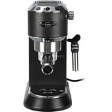 DeLonghi Dedica Style EC 685.BK Manual Máquina espresso 1,1 L, Cafetera espresso negro/Plateado brillante, Máquina espresso, 1,1 L, De café molido, 1300 W, Negro, Cromo, Acero inoxidable
