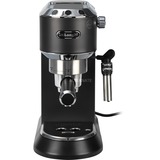 DeLonghi Dedica Style EC 685.BK Semi-automática Máquina espresso 1,1 L, Cafetera espresso negro/Plateado brillante, Máquina espresso, 1,1 L, Dosis de café, De café molido, 1300 W, Negro, Plata