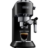 DeLonghi Dedica Style EC 685.BK Semi-automática Máquina espresso 1,1 L, Cafetera espresso negro/Plateado brillante, Máquina espresso, 1,1 L, Dosis de café, De café molido, 1300 W, Negro, Plata